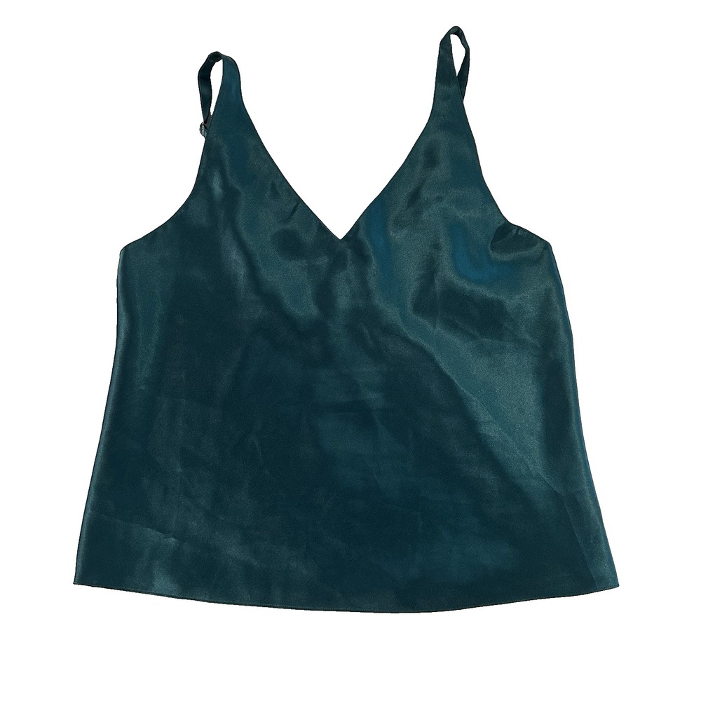 Mystique Intimates Tank Top Women's Medium Green Cami Whimsigoth VTG Grunge 90's